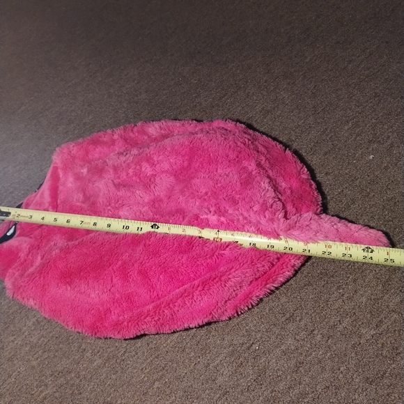 Cat Pretty Pink Soft Furry Toy Storage (Unfilled) Net with a Zipper Cushion Seat - Picture 9 of 10